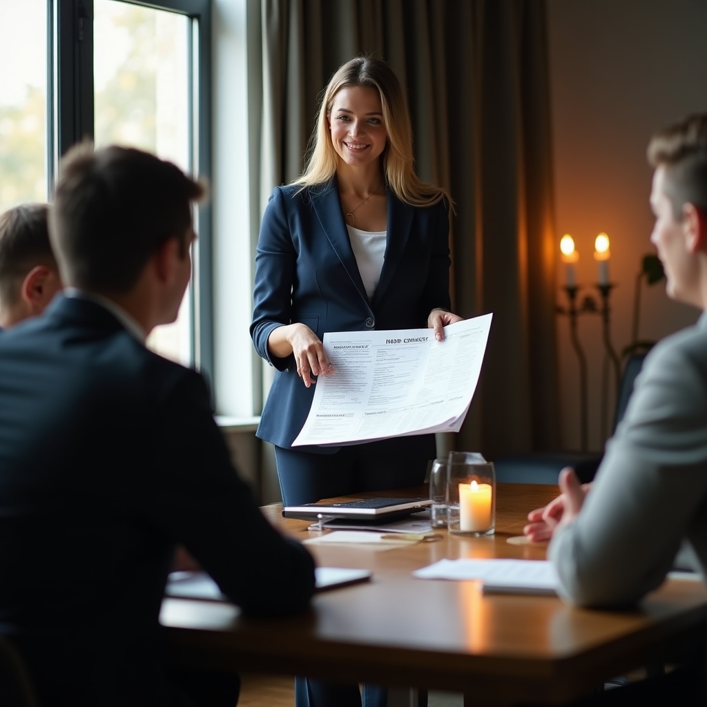 Prezentarea unui raport lunar de buget în fața unui grup de manageri de proiect